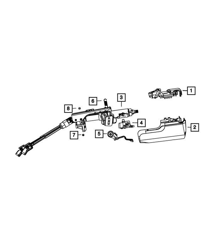 « 1GA121J8AB – Steering : Colonne De Direction Tuyere pour Mopar Image »