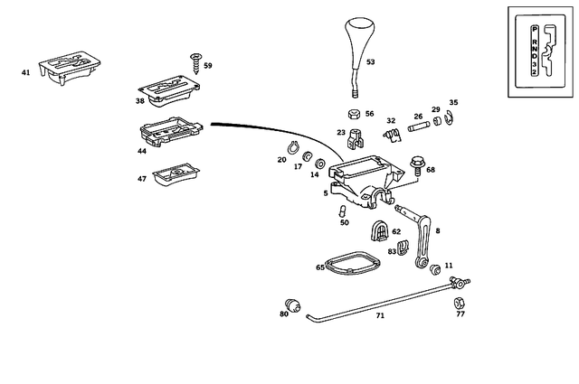 1242670405 - Gearshift Mechanism: Bearing for Mercedes-Benz: 190, 190D, 190E, 200, 200D, 300CE, 300D, 300E, 300TD, 300TE Image image
