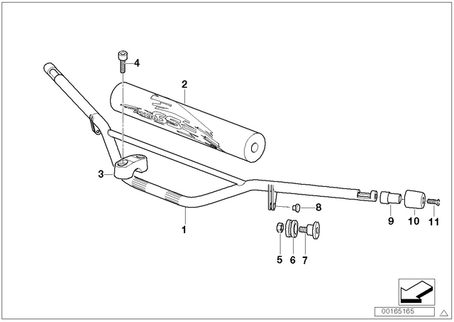 32712333244 - : High Handlebar F Heater Handle for BMW-Motorrad Image