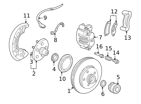 Brake Components for 1999 Ford Ranger #1