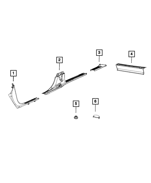5RH89DX9AF - Interior Trim: Cowl Side Trim Panel, Left for Mopar Image