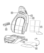 1YT19JXWAA - Interior Trim: Front Seat Back Cover, Left for Mopar Image