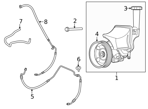 Pump & Hoses for 2016 Dodge Challenger #0