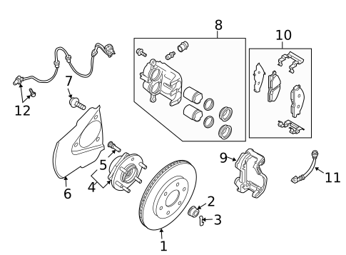 Brake Components for 2010 Nissan TITAN #1