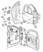 5183430AA - Doors and Related Parts: Front Door, Right for Dodge: Ram 1500, Ram 2500, Ram 3500 Image