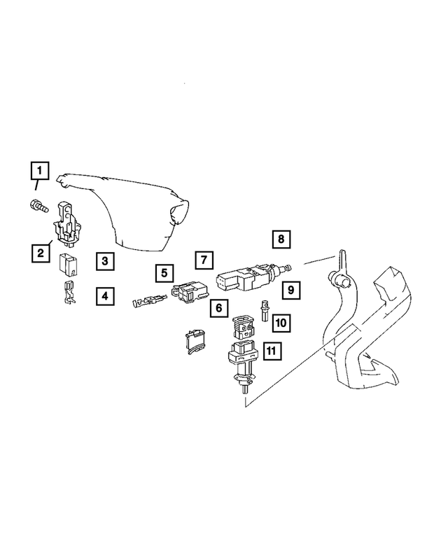 « 68056230AA –  : Feu Stop Contacteur pour Mopar Image »