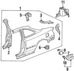 4636SY8A00ZZ - Body: Quarter Panel for Acura Image
