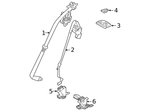 Rear Seat Belts for 2025 Lexus NX350h #1