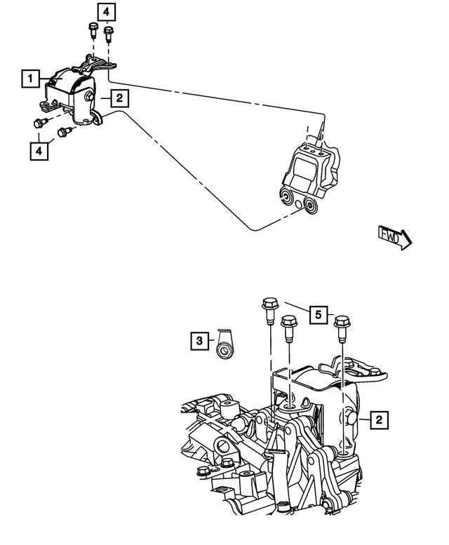 6104412AA - 2.4L Gas; Engine: Hex Head Bolt And Coned Washer, Mounting for Mopar Image