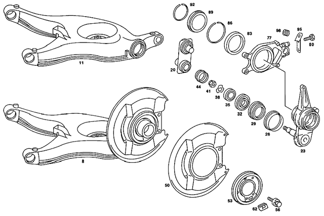 1263502705 - Rear Axle: Handle Bar for Mercedes-Benz Image image