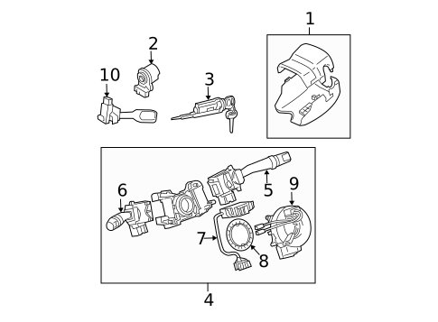 Shroud, Switches & Levers for 2007 Toyota 4Runner #0