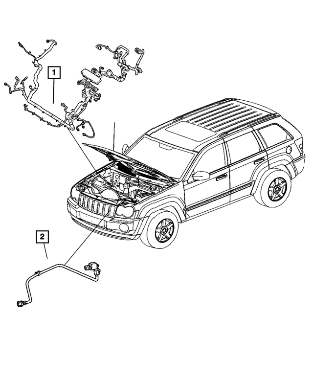 56047805AG - Electrical: Headlamp To Dash Wiring for Mopar Image