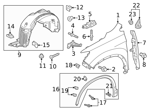 Exterior Trim - Fender for 2022 Honda Pilot #0