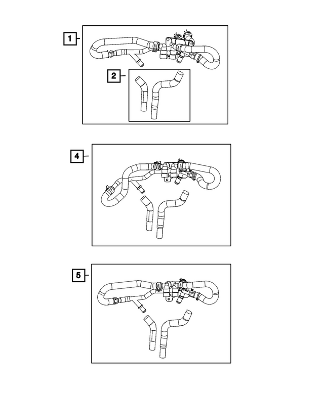 68727856AA - : Heater Hose Hose Kit for Mopar Image