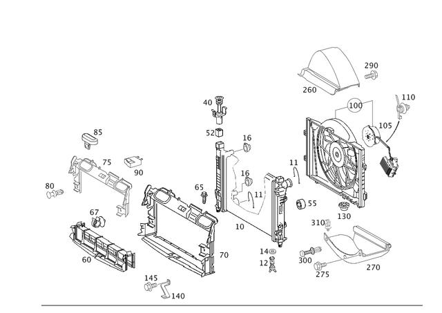 2035000503 - Radiator: Radiator for Mercedes-Benz: 180C, C230, C240, C280, C320, C350, CLK350 Image image