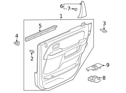 Front Door for 2002 Honda CR-V #3