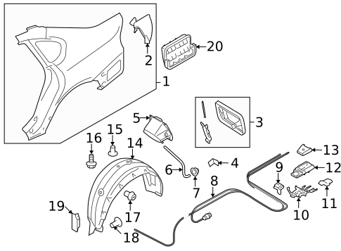 Fuel Door for 2009 Subaru Legacy #0