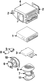 MR751693 - Body: Speaker for Chrysler: Sebring | Dodge: Stealth Image