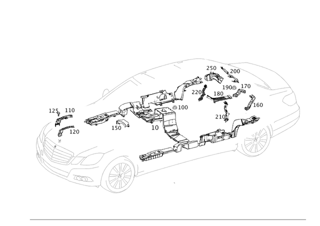 2128201169 - Electrical System: Cable Duct for Mercedes-Benz: E250, E350, E400, E550, E63 AMG Image image