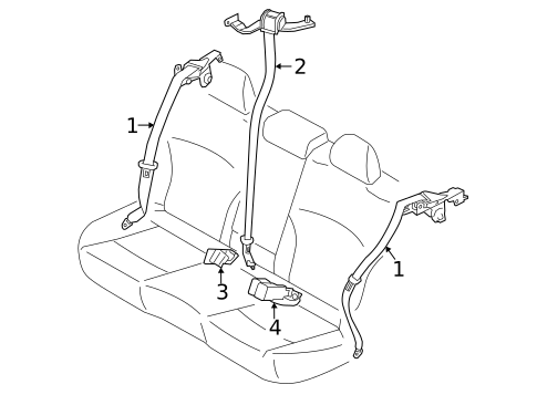 Rear Seat Belts for 2017 Subaru Outback #0