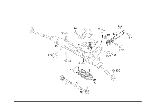 Steering Gear and Steering Linkage for 1997 Mercedes-Benz S500 #0