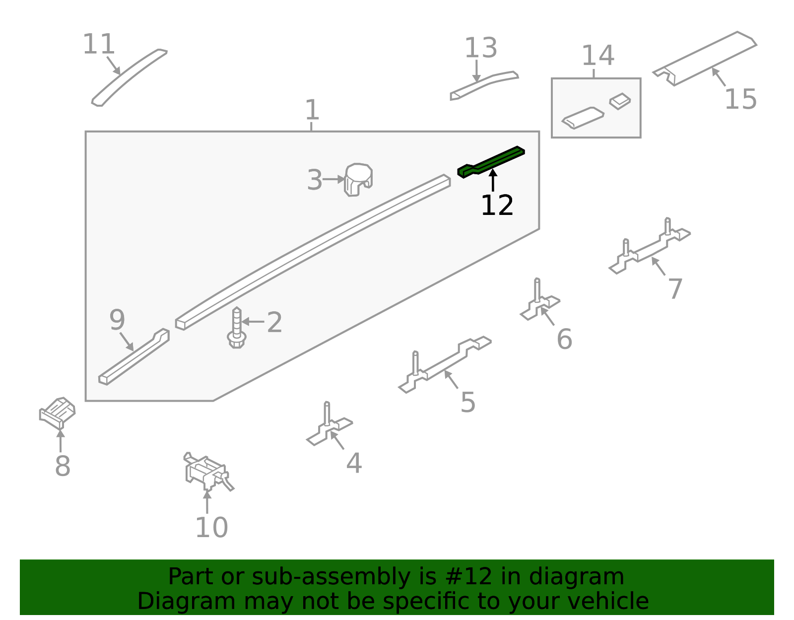 2013-2019 Hyundai Rear Rail 87274-B8000-3F | MotorMotor