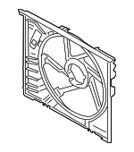 17428477382 - Cooling System: Fan Shroud for BMW: 330e, 330e xDrive, iX, M2, M240i, M240i xDrive, M3, M340i, M340i xDrive, M4, M440i, M440i Gran Coupe, M440i xDrive, M440i xDrive Gran Coupe Image