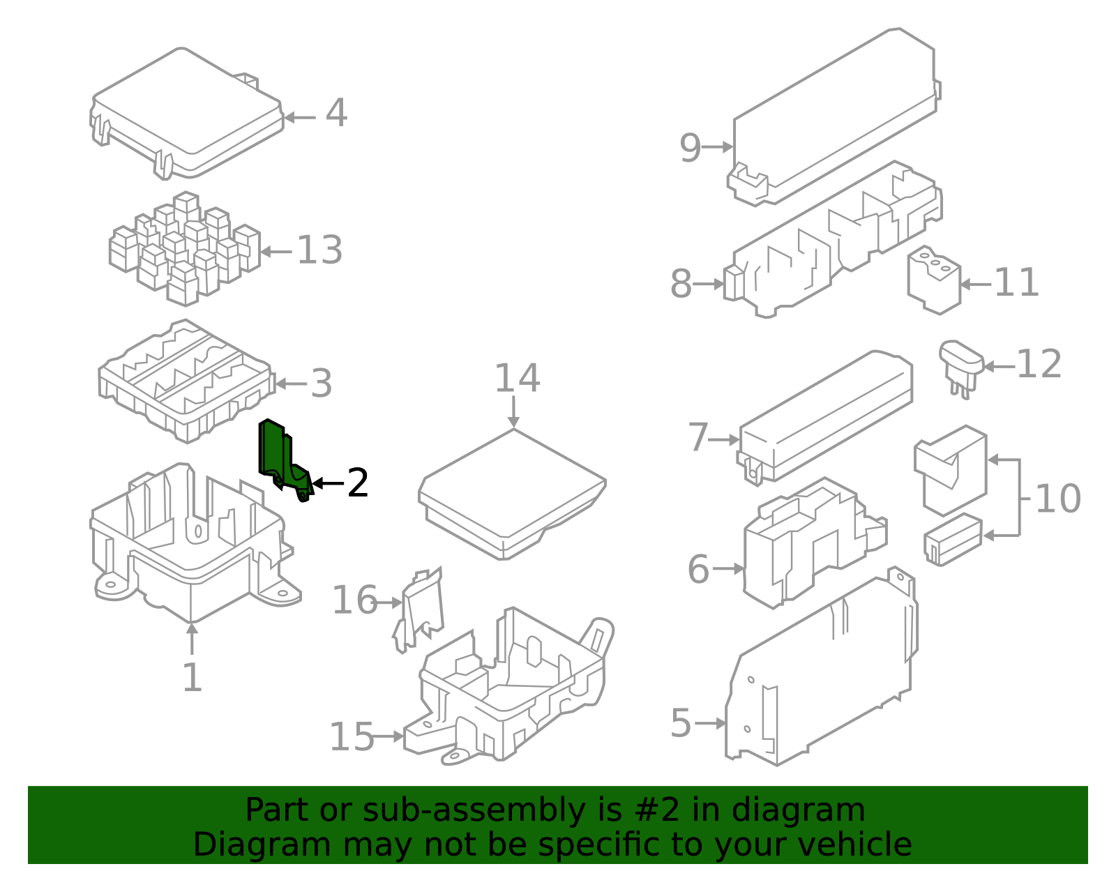 24384-3NA1A - High-Quality Relay Box Bracket for 2011-2017 Nissan LEAF ...