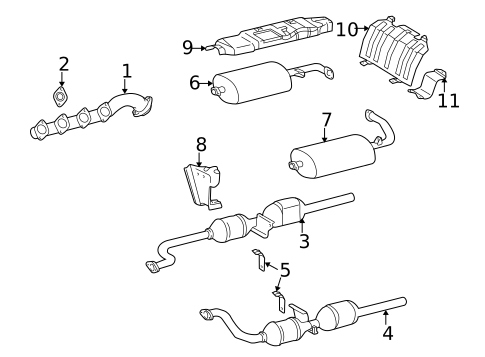 Exhaust Components for 2004 Mercedes-Benz G55 AMG #0