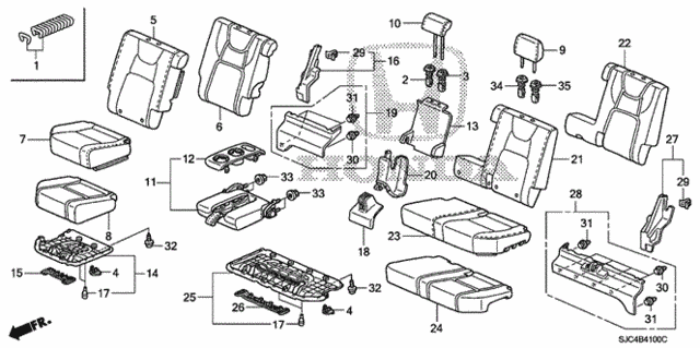 Rear Seat for 2011 Honda Ridgeline #0