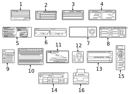 Labels for 2014 Toyota Prius V #0