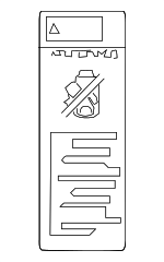 7459653011 - Body: Air Bag Label for Scion: tC, xB, xD | Toyota: 4Runner, Corolla, FJ Cruiser, Highlander, Mirai, Prius, Prius Plug-In, Prius V Image