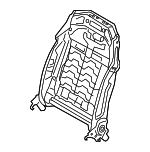 52109891049 - Body: Seat Back Frame for BMW: 740i, 750e xDrive, 760i xDrive, i7 Image