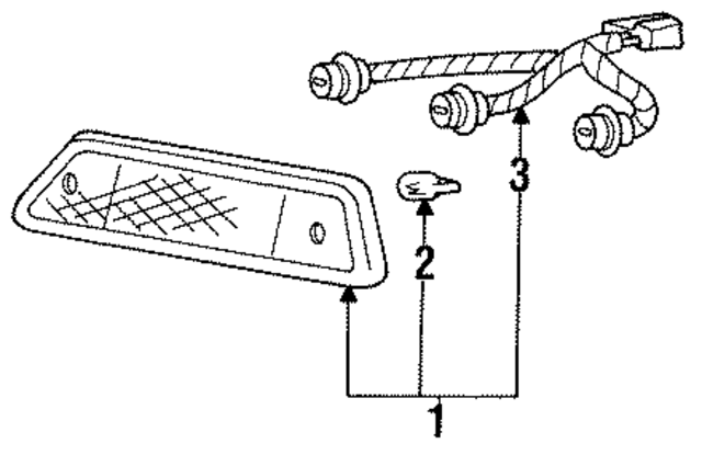 F4TZ13A613A - Electrical: High Mount Lamp for Ford: Bronco, F-150, F-250, F-250 HD, F-350, F-Super Duty Image