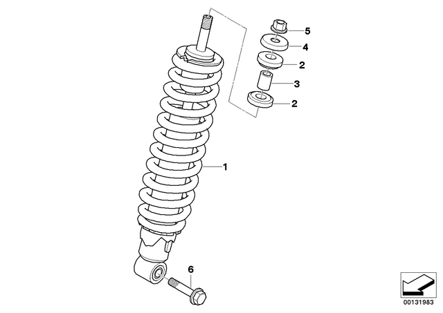 31427670373 - : Spring Strut, Front       for BMW-Motorrad Image