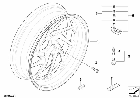 Wheels with Bearings for 2013 BMW-Motorrad R 1200 R #2