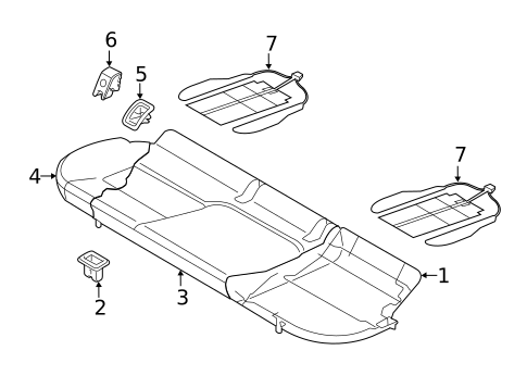 Rear Seat Components for 2013 Audi allroad #1