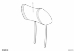 52108142796 - Seats: Head Rest Cloth for BMW: 525i, 530i, 535i, 540i Image image