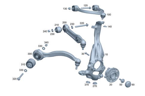 Steering Knuckle and Transverse Control Arm for 2026 Mercedes-Benz GLC43 AMG #0