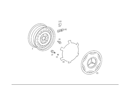 Wheels for 2000 Mercedes-Benz C43 AMG #1