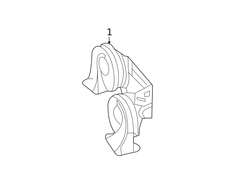 Horn for 2005 Pontiac Grand Prix #0