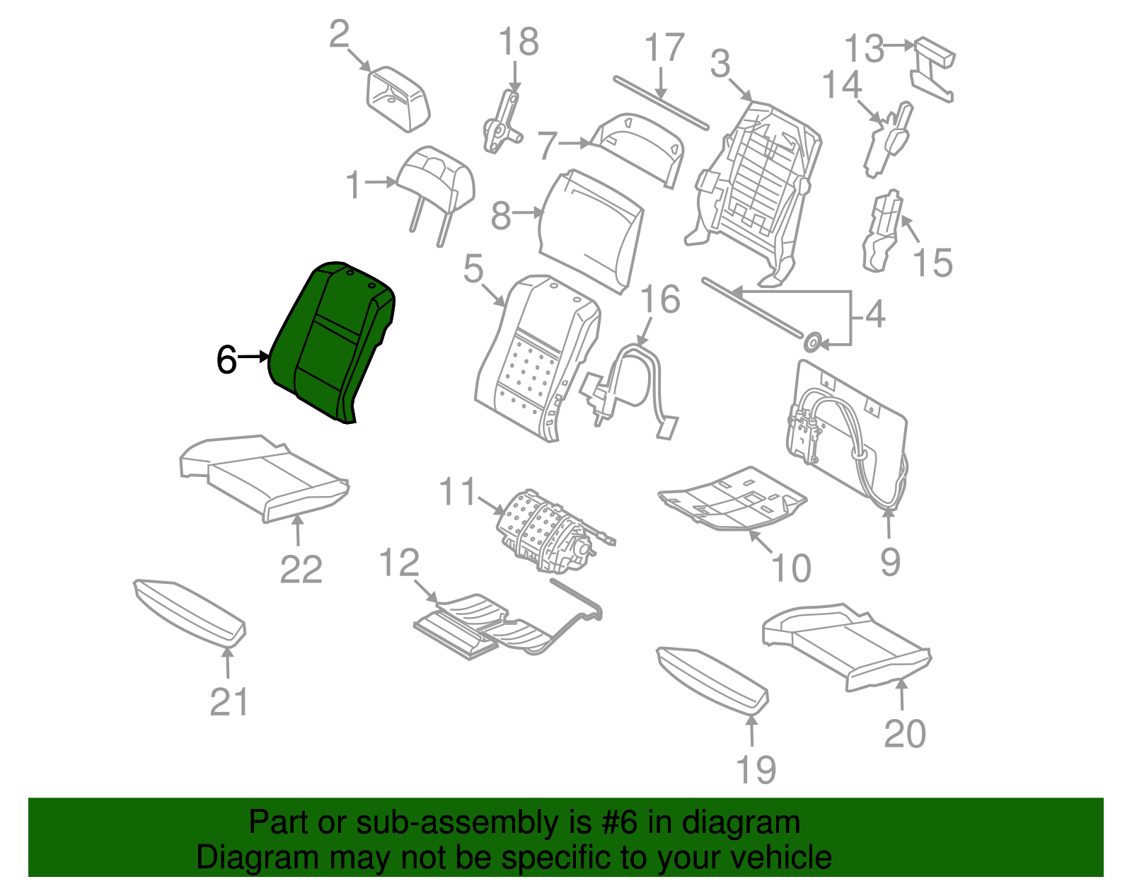 Seat Back Cover (52-10-7-254-808)