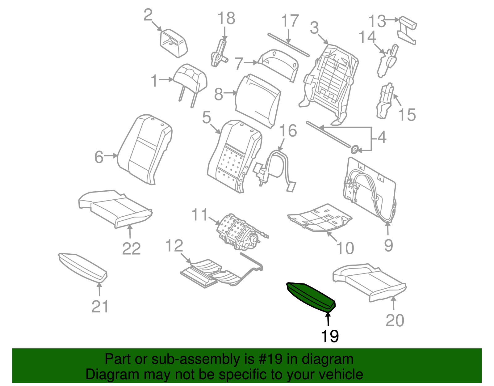 Seat Cushion Pad - BMW (52-10-7-167-372)