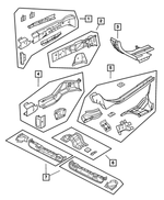 4814701AC - : Front Side Rail Rear Rail, Left for Chrysler: Sebring | Dodge: Stratus Image