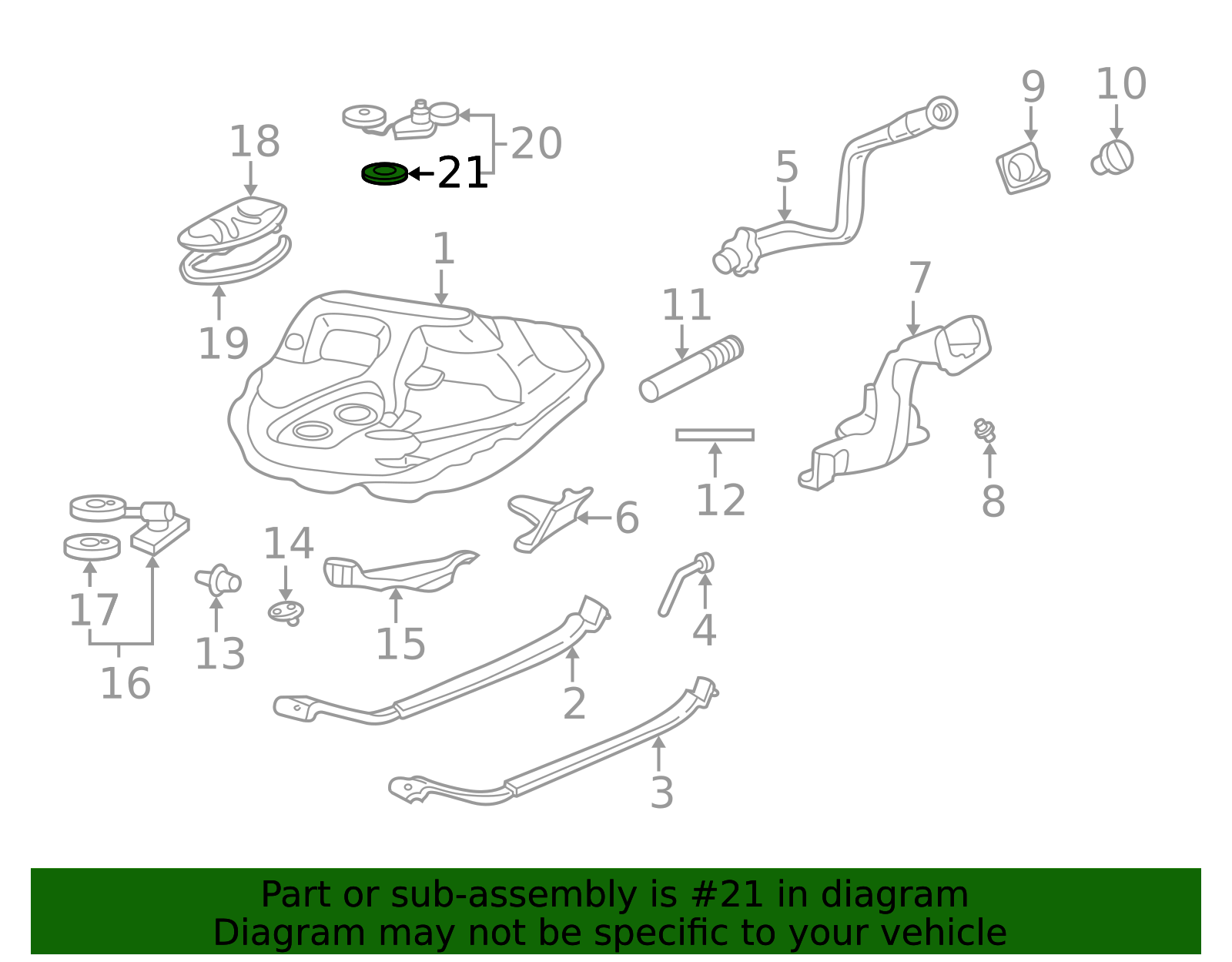 Fuel Pump Tank Seal 17574-SE0-000 | Honda Factory Parts