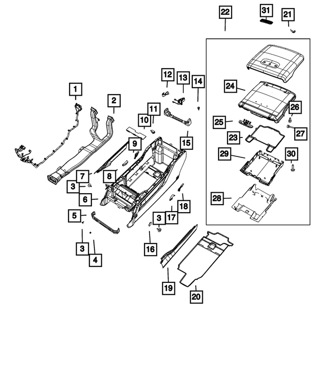 68438658AA - Interior Trim: Console Wiring for Mopar Image