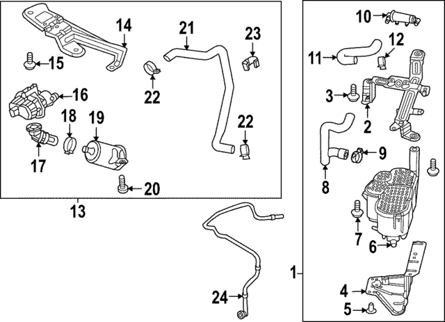 WHT007137 - Emission System: Vent Hose Bracket for Audi Image