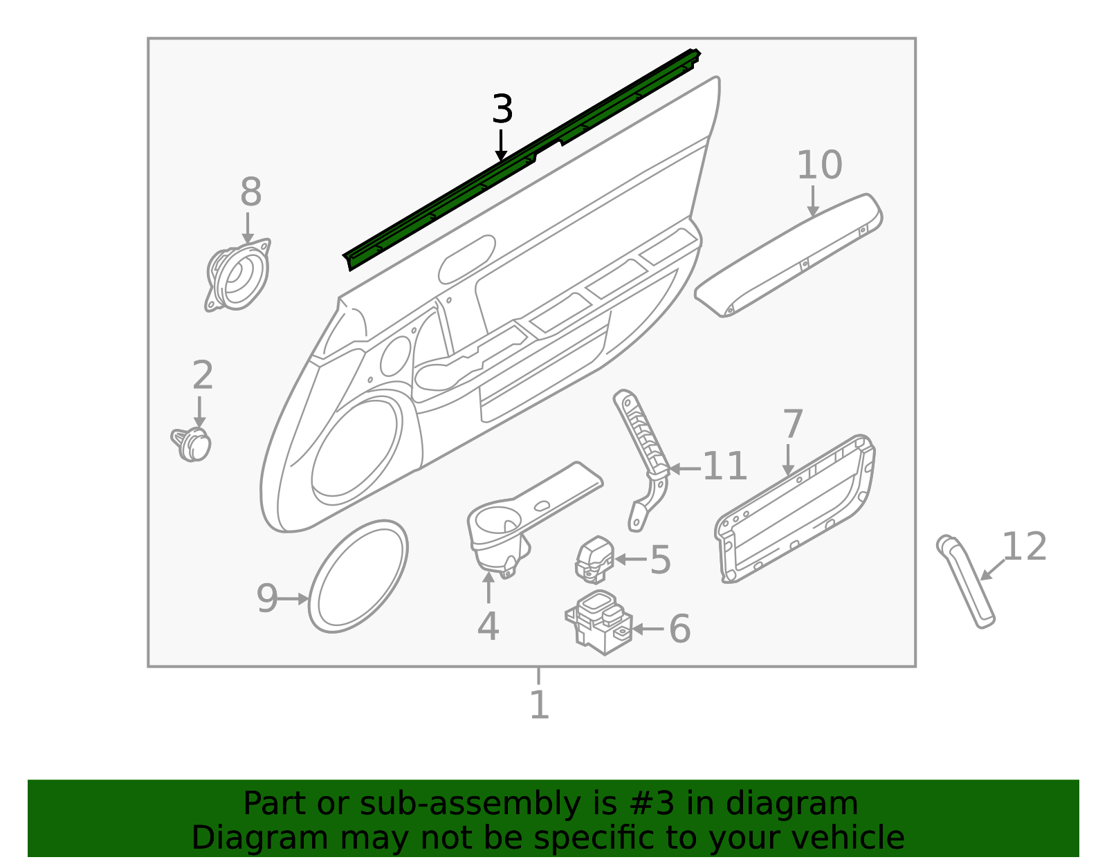 NE51-58-821 - Door Window Belt Weatherstrip - 2006-2015 Mazda MX-5