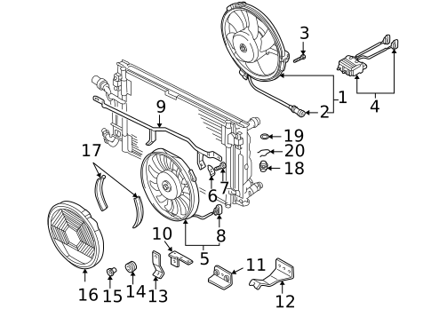 Condenser Fan for 2002 Audi S6 #0