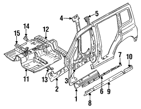 Floor & Rocker for 1996 Suzuki Sidekick #0
